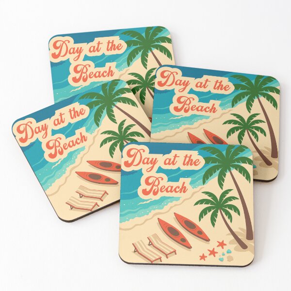 Item preview, Day at the Beach Tropical Kayak Adventure Summer Art designed and sold by PixelWaveBD.