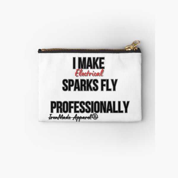 Item preview, I Make Sparks Fly Professionally Electrician Shirt – Funny Electrical Worker Pride Tee for Linemen & Contractors designed and sold by IronMade Apparel.