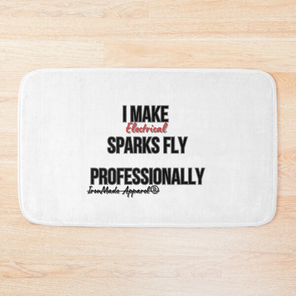 Item preview, I Make Sparks Fly Professionally Electrician Shirt – Funny Electrical Worker Pride Tee for Linemen & Contractors designed and sold by IronMade Apparel.