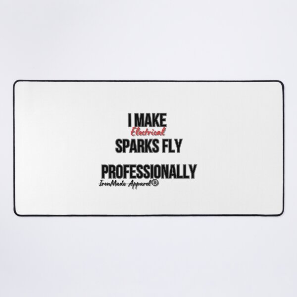 Item preview, I Make Sparks Fly Professionally Electrician Shirt – Funny Electrical Worker Pride Tee for Linemen & Contractors designed and sold by IronMade Apparel.