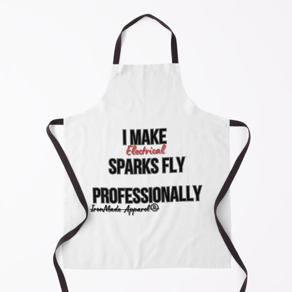 Item preview, I Make Sparks Fly Professionally Electrician Shirt – Funny Electrical Worker Pride Tee for Linemen & Contractors designed and sold by IronMade Apparel.