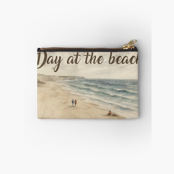 Item preview, Day at the Beach Soft Watercolor Coastal Landscape Art designed and sold by PixelWaveBD.