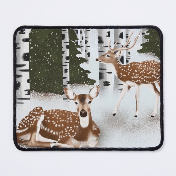 Item preview, Birch forest and spotted deers designed and sold by prntsystm.