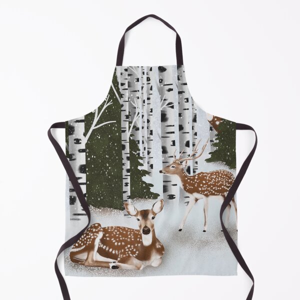 Item preview, Birch forest and spotted deers designed and sold by prntsystm.