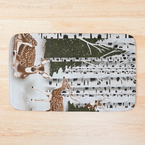 Item preview, Birch forest and spotted deers designed and sold by prntsystm.