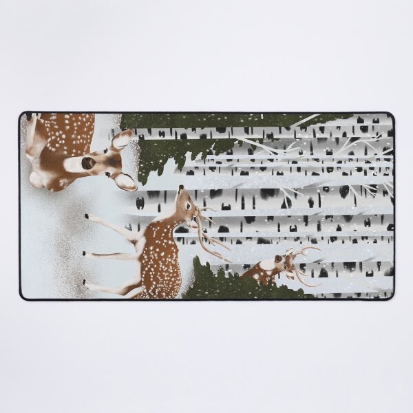 Item preview, Birch forest and spotted deers designed and sold by prntsystm.