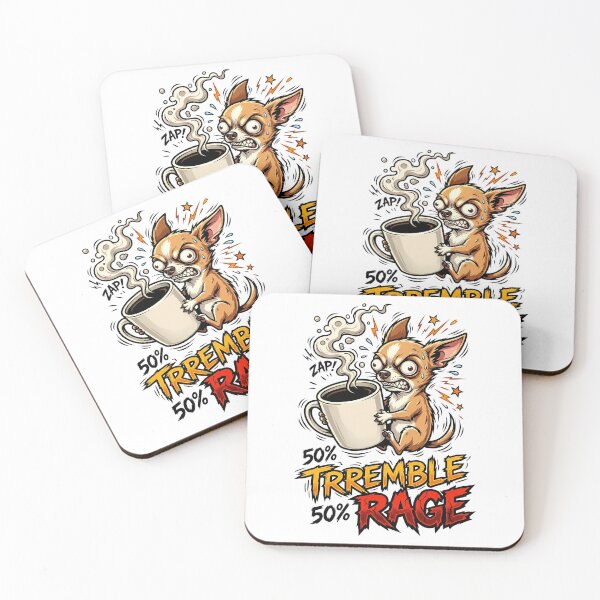 Item preview, Half Tremble Half Rage Chihuahua Funny Coffee Shirt designed and sold by Tong4130.