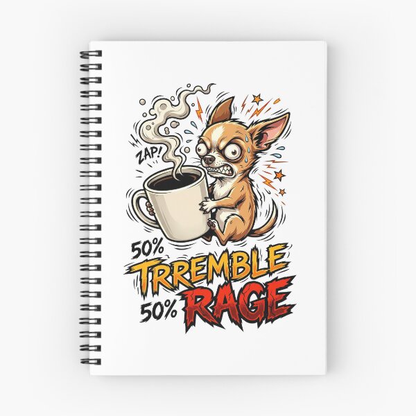 Item preview, Half Tremble Half Rage Chihuahua Funny Coffee Shirt designed and sold by Tong4130.