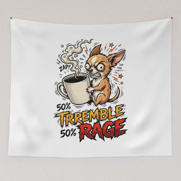 Item preview, Half Tremble Half Rage Chihuahua Funny Coffee Shirt designed and sold by Tong4130.