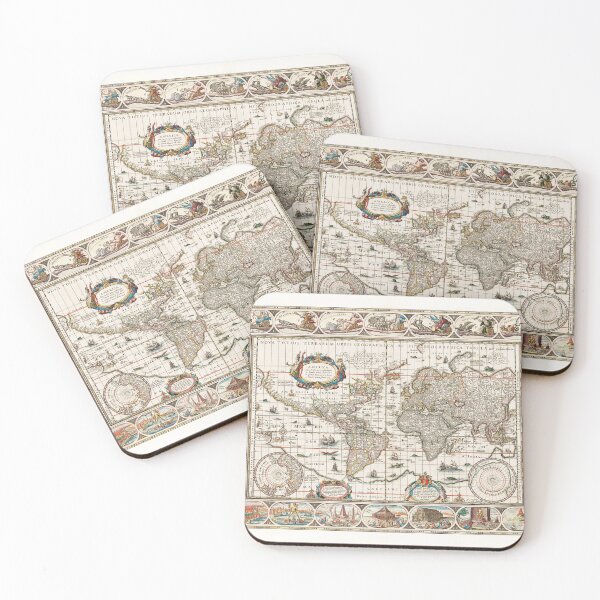 Item preview, Antique world map Nova Totius Terrarum Orbis Geographica designed and sold by Mauswohn.