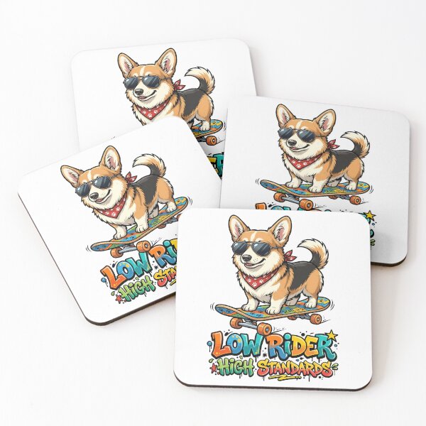 Item preview, Low Rider High Standards Corgi Skateboard Funny Shirt designed and sold by Tong4130.