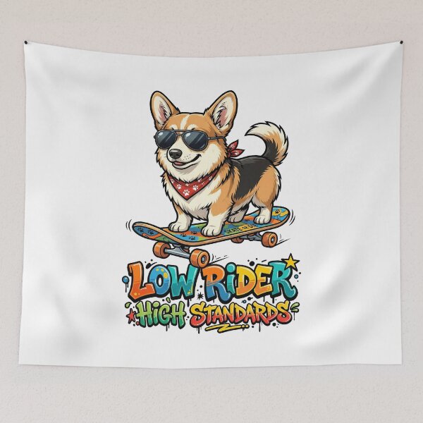 Item preview, Low Rider High Standards Corgi Skateboard Funny Shirt designed and sold by Tong4130.