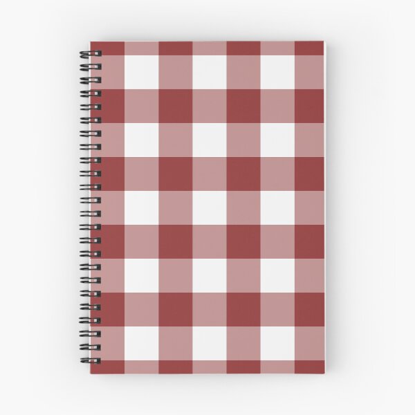 Item preview, White And Brick Red Gingham Pattern designed and sold by pattern-archive.