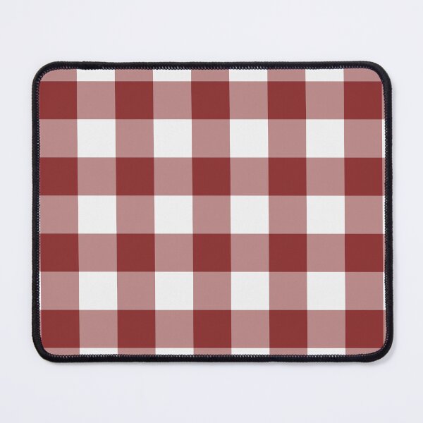 Item preview, White And Brick Red Gingham Pattern designed and sold by pattern-archive.