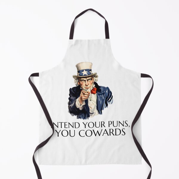 Item preview, Intend Your Puns, You Cowards -- speech humor designed and sold by The Sporty Nerd.