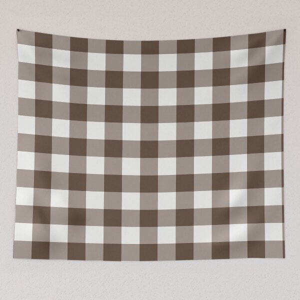 Item preview, White And Brown Gingham Pattern designed and sold by pattern-archive.