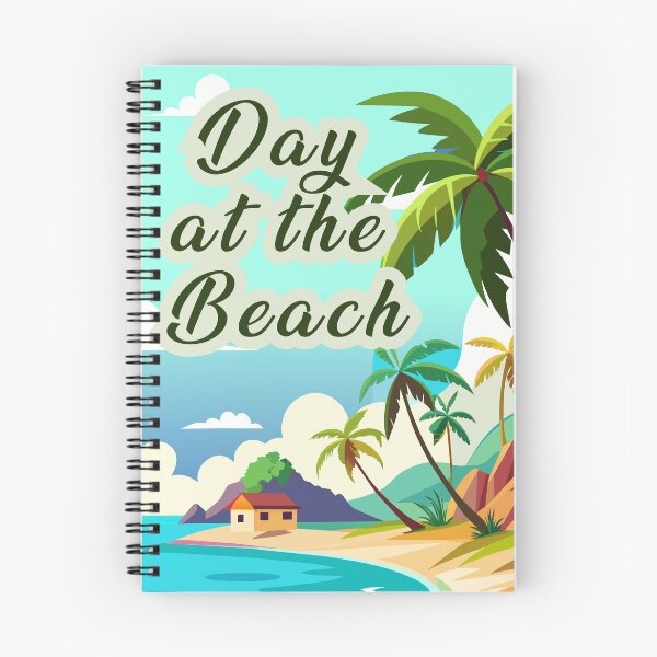Item preview, Day at the Beach Tropical Coastal Hut Landscape Art designed and sold by PixelWaveBD.