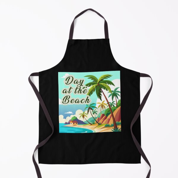 Item preview, Day at the Beach Tropical Coastal Hut Landscape Art designed and sold by PixelWaveBD.