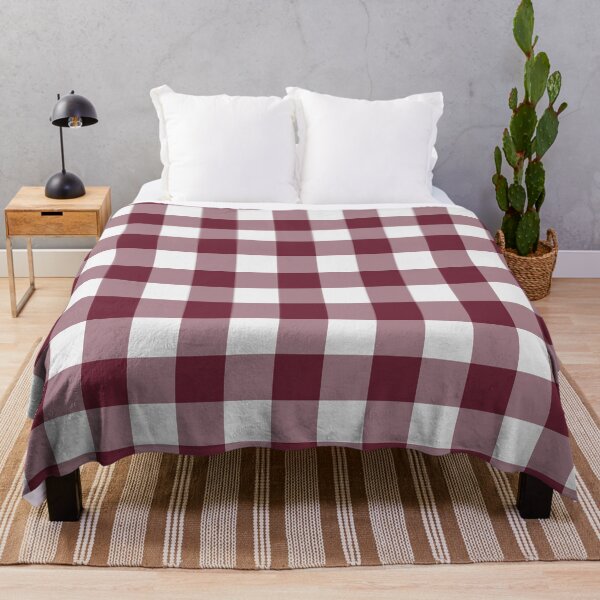 Item preview, White And Burgundy Gingham Pattern designed and sold by pattern-archive.