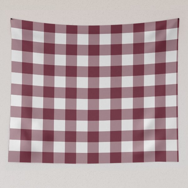 Item preview, White And Burgundy Gingham Pattern designed and sold by pattern-archive.