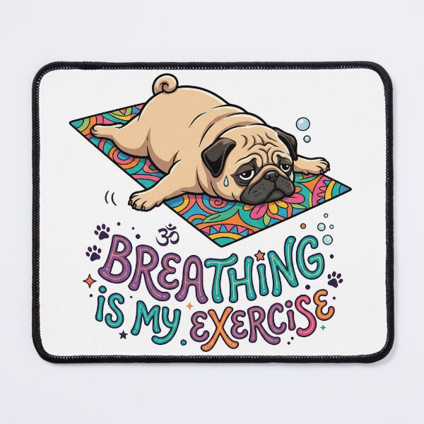 Item preview, Breathing Is My Exercise Pug Yoga Funny Shirt designed and sold by Tong4130.