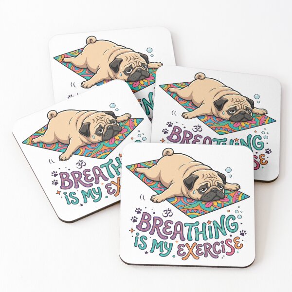 Item preview, Breathing Is My Exercise Pug Yoga Funny Shirt designed and sold by Tong4130.