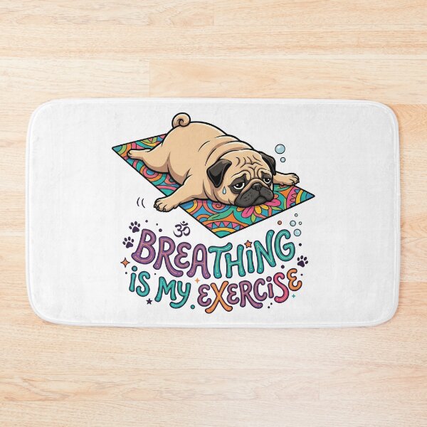 Item preview, Breathing Is My Exercise Pug Yoga Funny Shirt designed and sold by Tong4130.