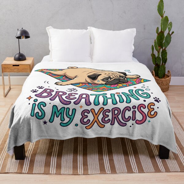 Item preview, Breathing Is My Exercise Pug Yoga Funny Shirt designed and sold by Tong4130.