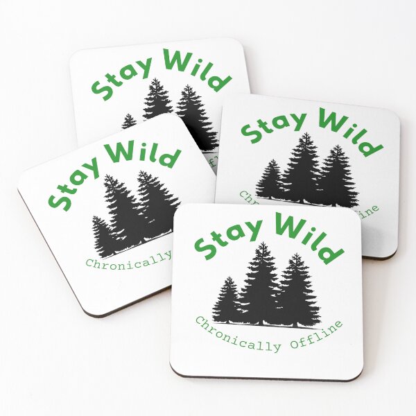 Item preview, Minimalist Stay Wild Forest Nature Lover Design designed and sold by WortStudio.