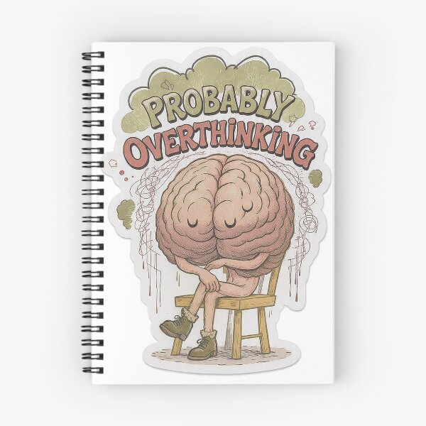 Item preview, Overthinking brain sticker designed and sold by Arctic frame studio.