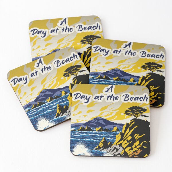 Item preview, A Day at the Beach Rocky Island and Lone Tree Artistic Art designed and sold by PixelWaveBD.