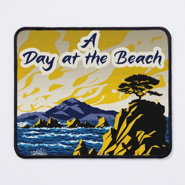 Item preview, A Day at the Beach Rocky Island and Lone Tree Artistic Art designed and sold by PixelWaveBD.