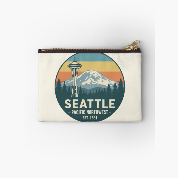 Item preview, Retro Seattle Pacific Northwest Vintage Sunset Emblem designed and sold by Imaginationbeyond.