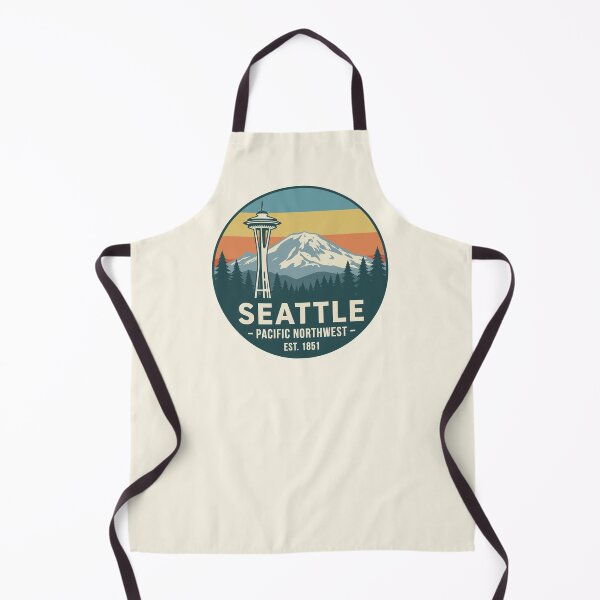 Item preview, Retro Seattle Pacific Northwest Vintage Sunset Emblem designed and sold by Imaginationbeyond.