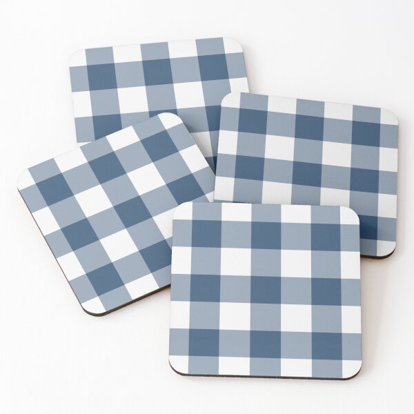 Item preview, White And Denim Gingham Pattern designed and sold by pattern-archive.
