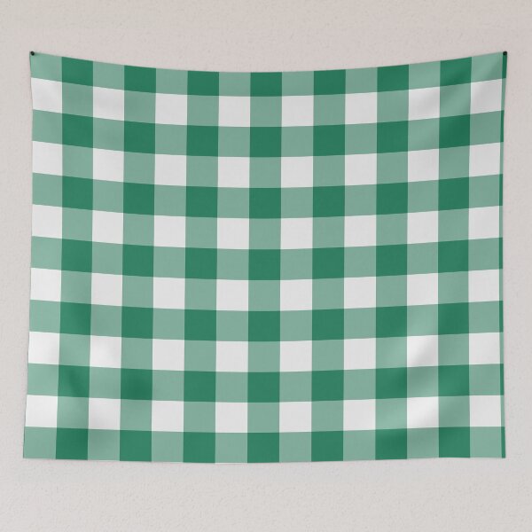 Item preview, White And Green Gingham Pattern designed and sold by pattern-archive.