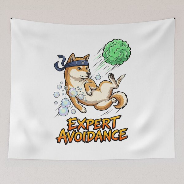 Item preview, Expert Avoidance Shiba Inu Ninja Bath Funny Shirt designed and sold by Tong4130.