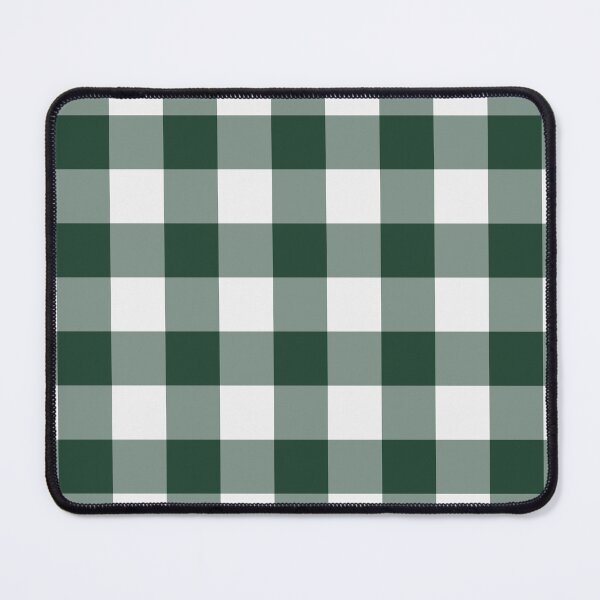 Item preview, White And Forest Green Gingham Pattern designed and sold by pattern-archive.