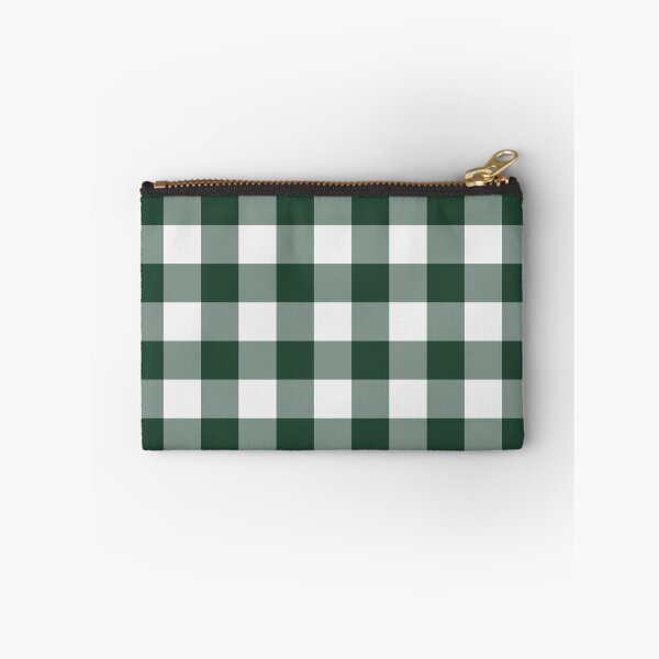 Item preview, White And Forest Green Gingham Pattern designed and sold by pattern-archive.