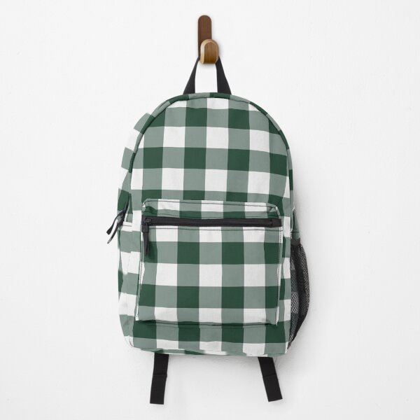 Item preview, White And Forest Green Gingham Pattern designed and sold by pattern-archive.