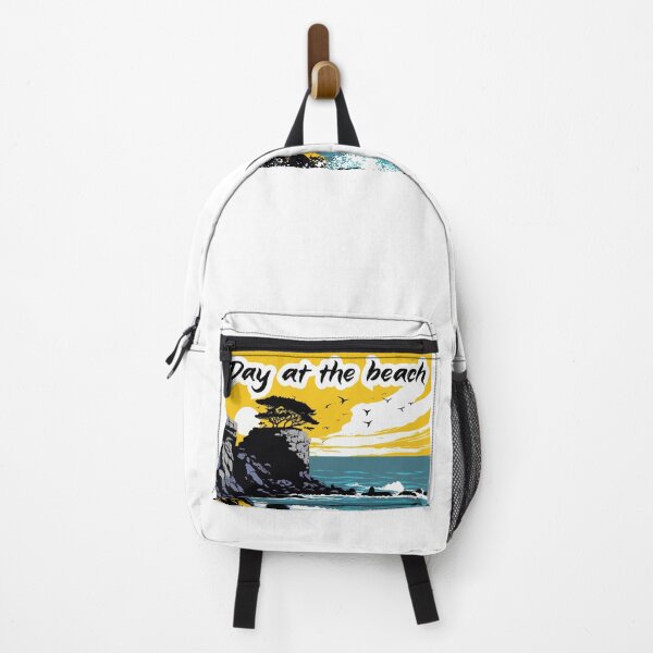 Item preview, Day at the Beach Dramatic Coastal Cliff and Ocean Waves Art designed and sold by PixelWaveBD.