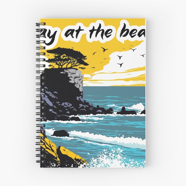 Item preview, Day at the Beach Dramatic Coastal Cliff and Ocean Waves Art designed and sold by PixelWaveBD.