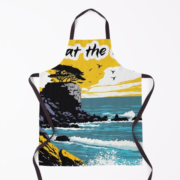 Item preview, Day at the Beach Dramatic Coastal Cliff and Ocean Waves Art designed and sold by PixelWaveBD.