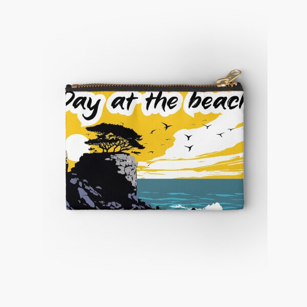 Item preview, Day at the Beach Dramatic Coastal Cliff and Ocean Waves Art designed and sold by PixelWaveBD.