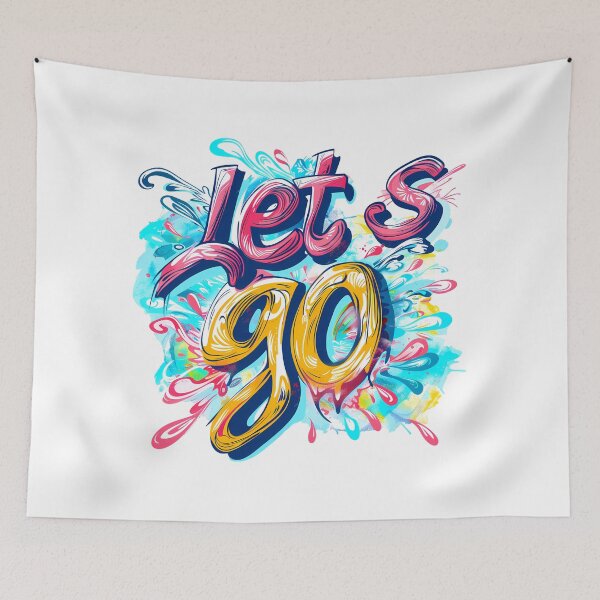 Item preview, Let's Go Graffiti Motivational Art - Neon Drip Street Style Print designed and sold by DesignArtist.ia.