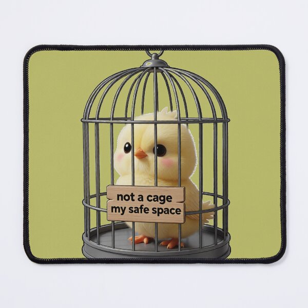 Item preview, Bird Cage Safe Space Illustration – Mental Health Awareness Art Print & Gifts designed and sold by AnimalAirtistry.