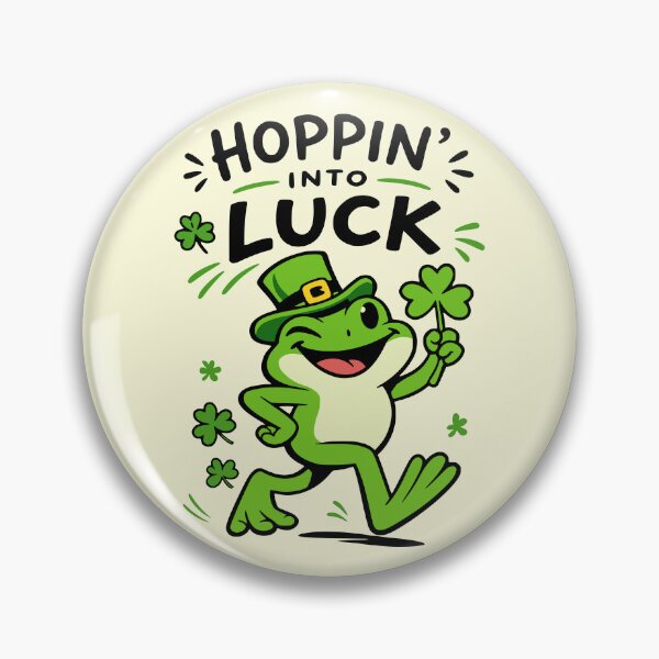 Item preview, Hoppin Into Luck St Patricks Day Frog designed and sold by Imaginationbeyond.