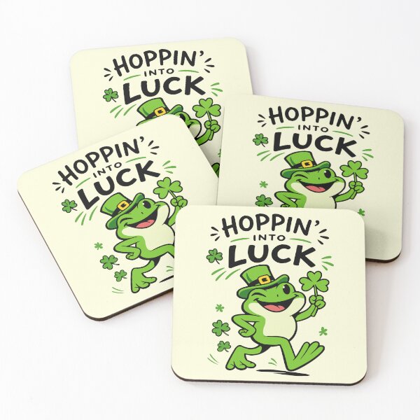Item preview, Hoppin Into Luck St Patricks Day Frog designed and sold by Imaginationbeyond.