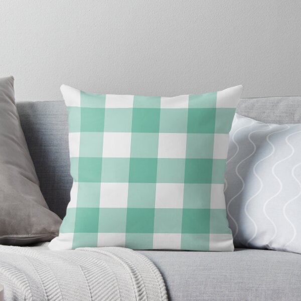 Item preview, White And Pastel Green Gingham Pattern designed and sold by pattern-archive.