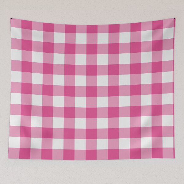 Item preview, White And Hot Pink Gingham Pattern designed and sold by pattern-archive.
